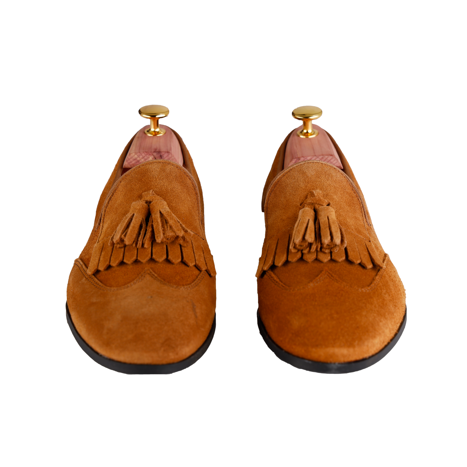 Mocassino loafer con nappine e frange in pelle scamosciata esprez