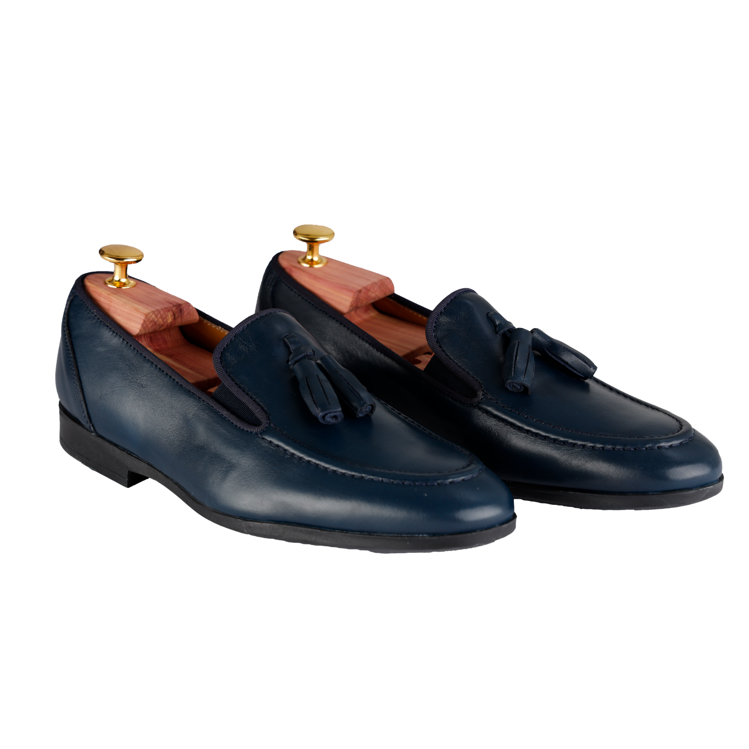 Scarpe Uomo Mocassini con Nappine Shoes Loafer Eleganti in Pelle blu esprez