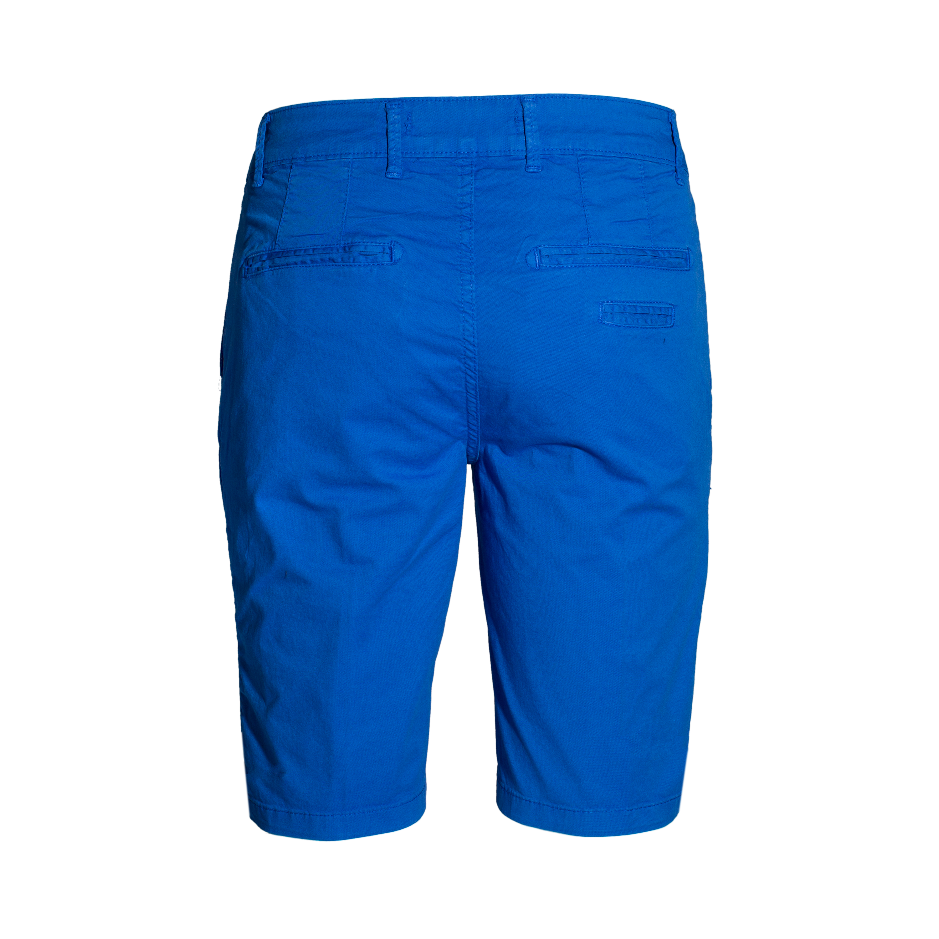 Bermuda Uomo In Cotone Blu Royal Pantaloncini tinta unita