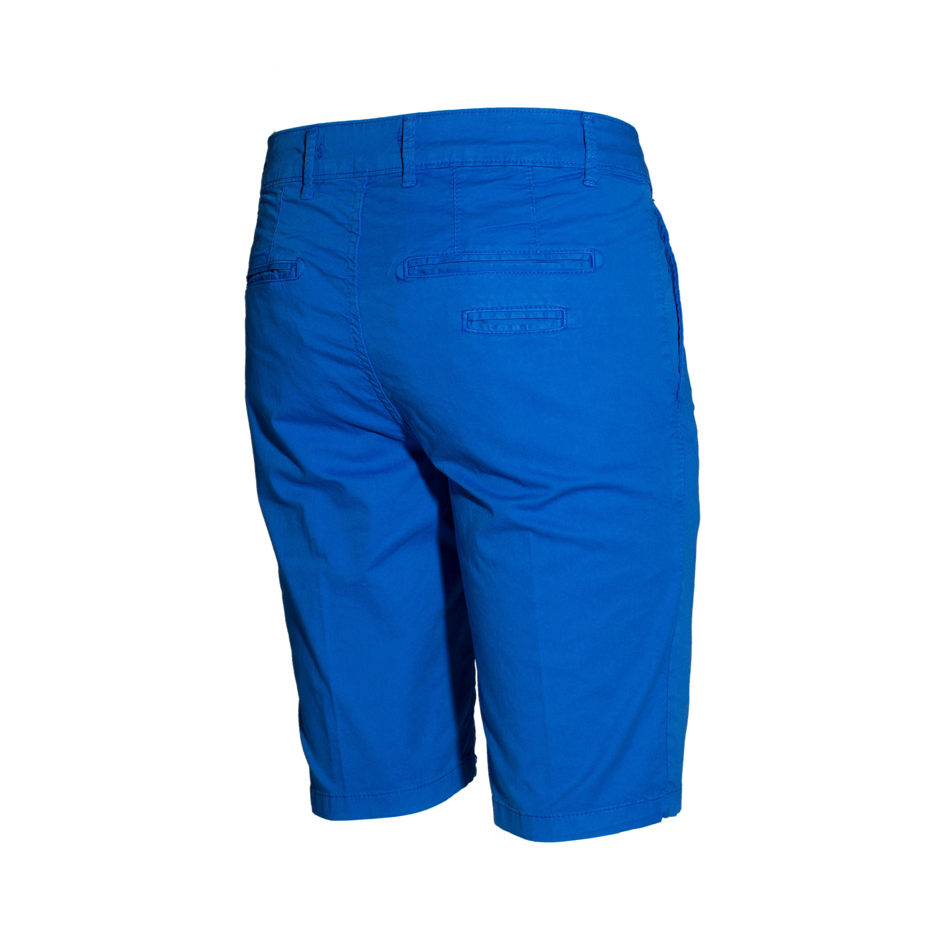 Bermuda Uomo In Cotone Blu Royal Pantaloncini tinta unita