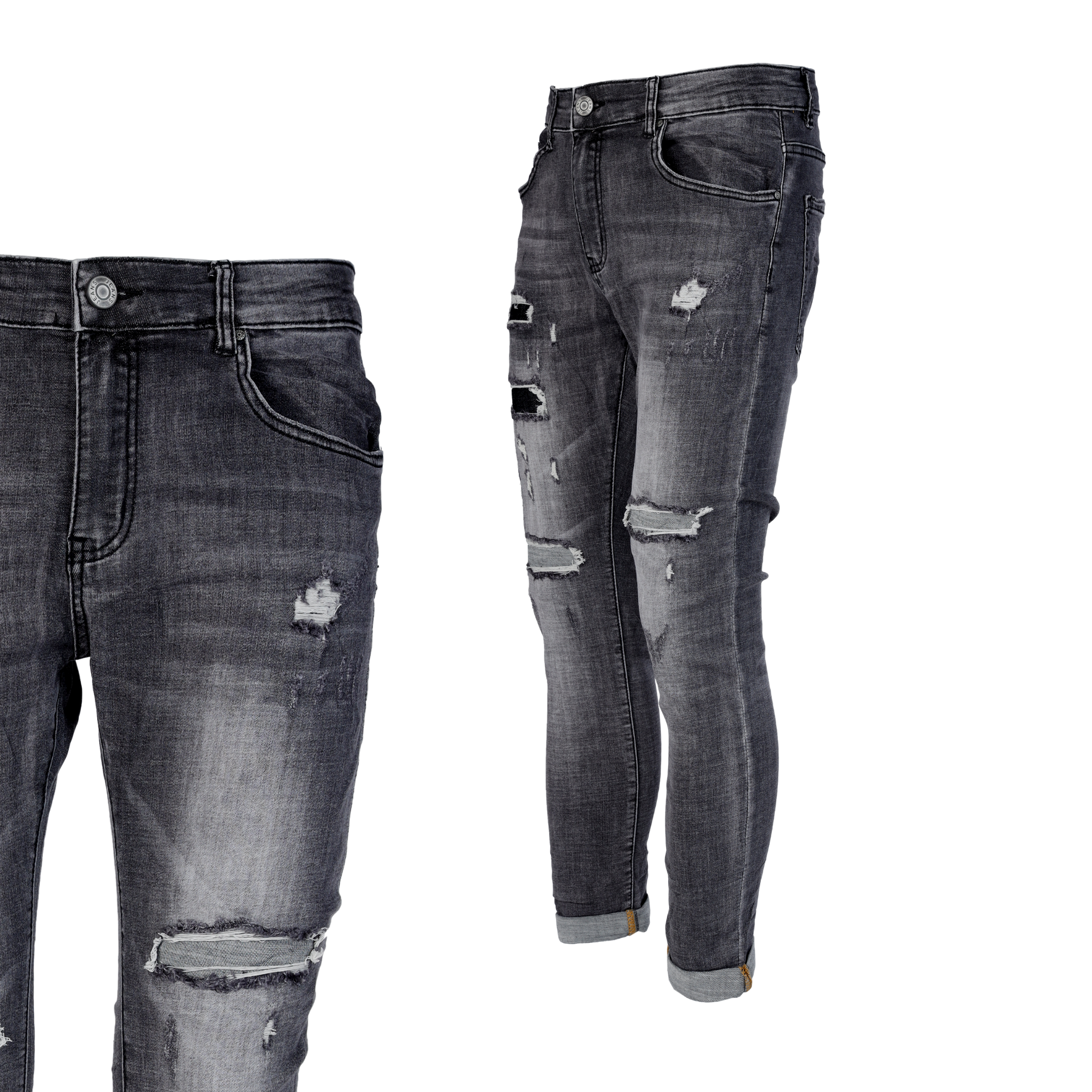 Jeans Uomo Elasticizzato Pantaloni Slim Fit Casual Cinque tasche Skinny Esprez