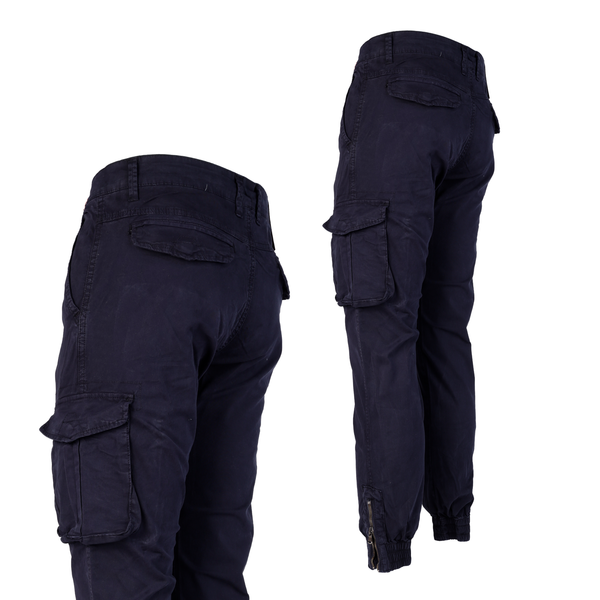 Pantaloni da Uomo Cargo con Tasche Laterali Casual Tasconi Slim esprez